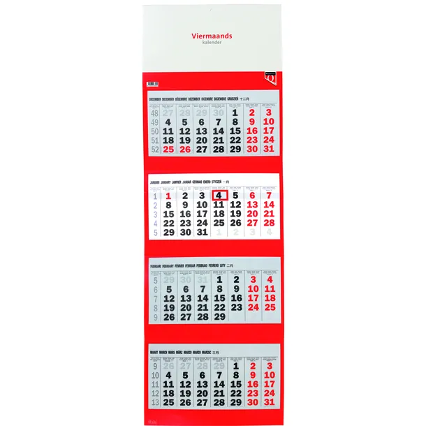 Quantore 4-Maandskalender 2027 Quantore