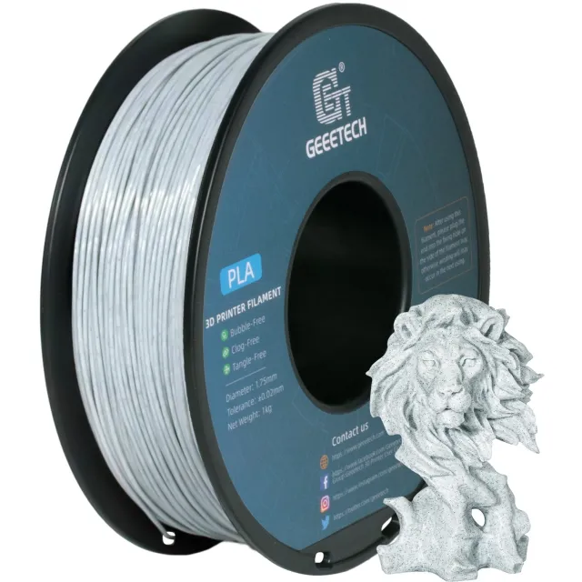 Geeetech PLA Marble - 3D Printer Filament - 1,75 mm - 1 kg - Marmergrijs