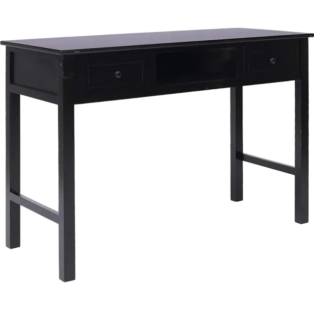 vidaXL Schrijftafel 110x45x76 cm hout zwart