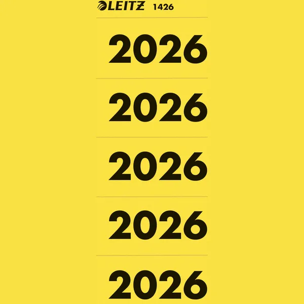 Leitz Rugetiket Leitz 2026 geel 100 stuks