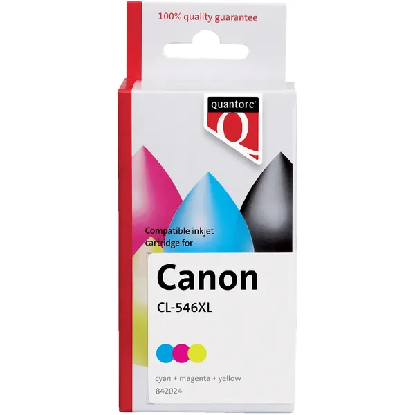Quantore Inktcartridge Quantore alternatief tbv Canon CL-546XL kleur Assorti