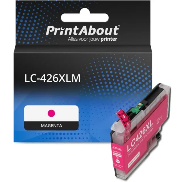 PrintAbout huismerk Inktcartridge LC-426XLM Magenta Hoge capaciteit geschikt voor Brother