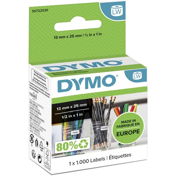 Dymo Verwijderbaar Etiket 13x25mm 1000 stuks, foto 2