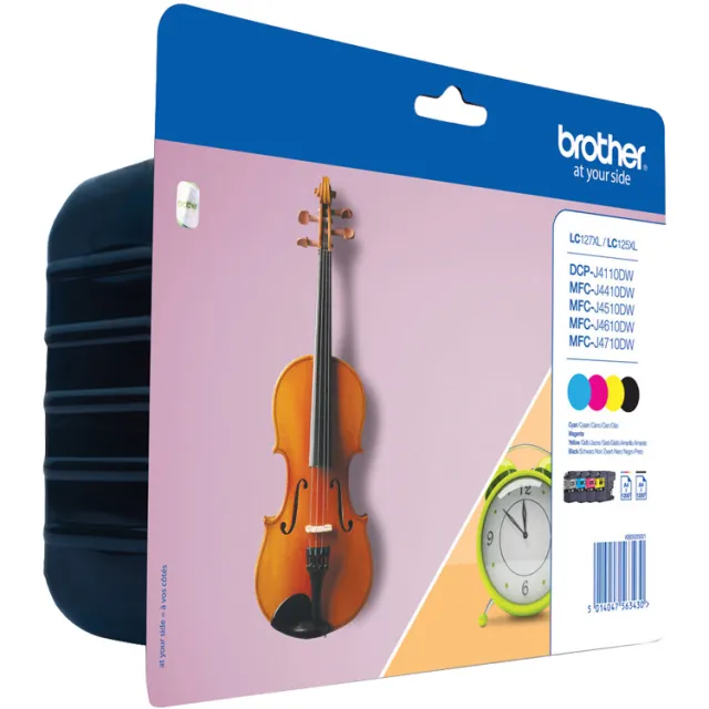 Brother LC-127XLVALBP inktcartridges 4 kleuren Zwart
