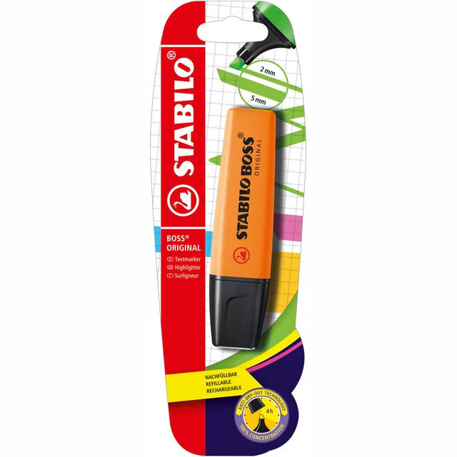 Stabilo Markeerstift STABILO BOSS Original B-10141 oranje blister à 1 stuk