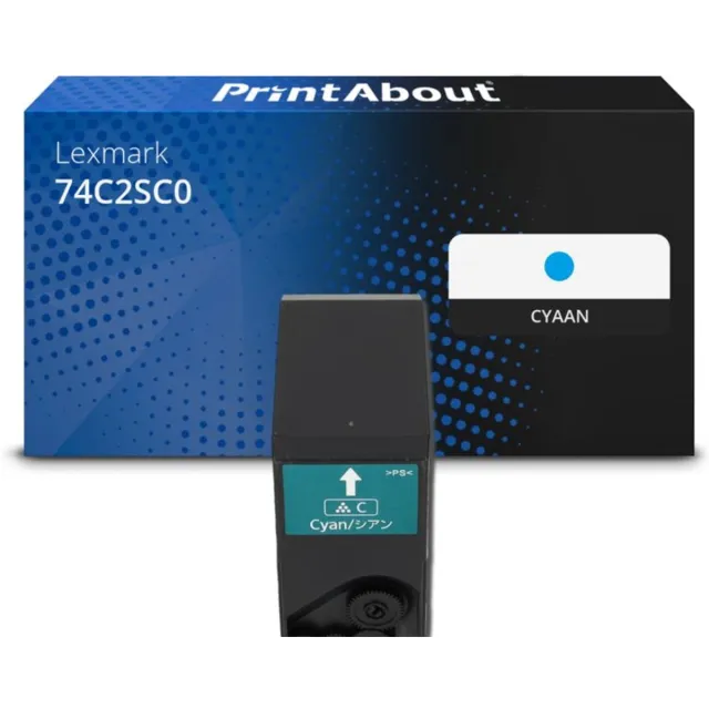 PrintAbout Huismerk Lexmark 74C2SC0 Toner Cyaan Hoge capaciteit