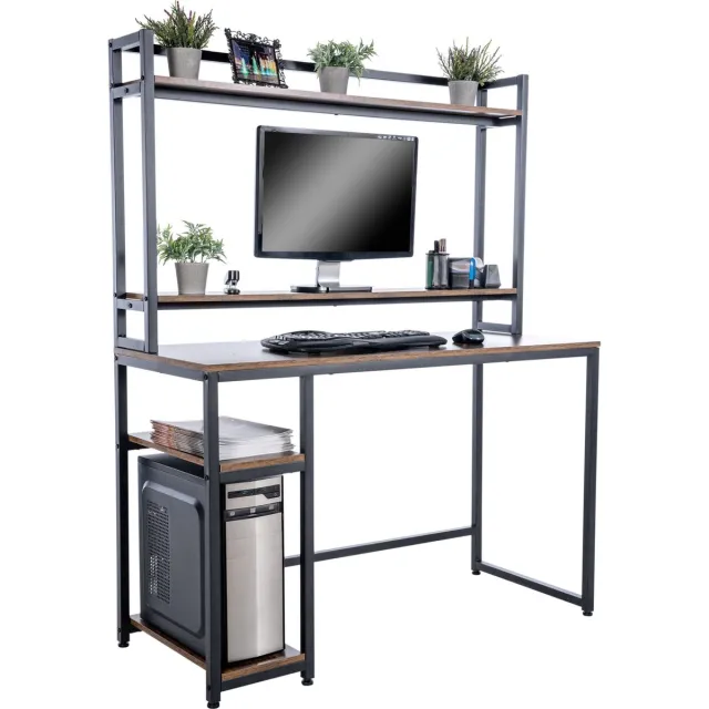 In And Outdoormatch Industrieel Bureau - Werk - Computer Bureau - Studie - Bureau - Bruin 120x50x150cm