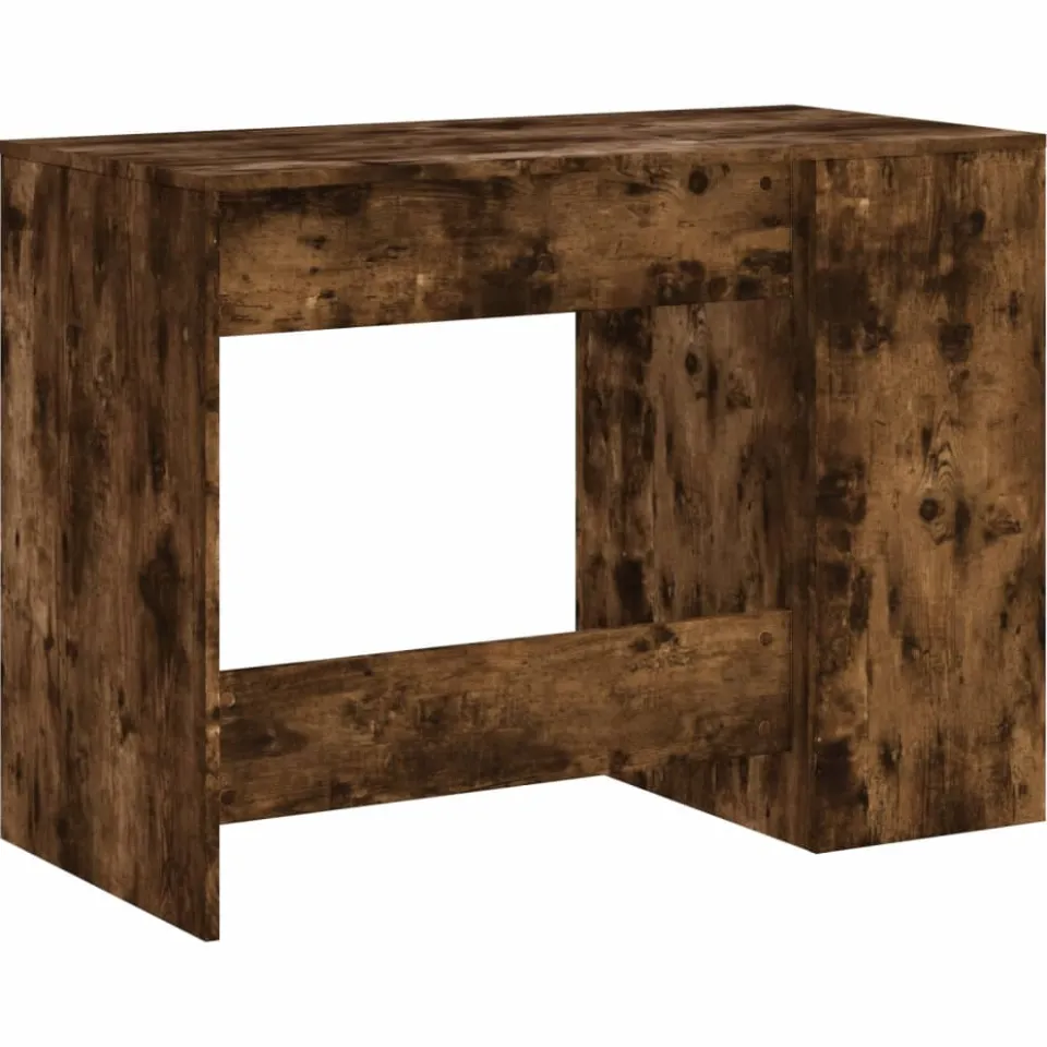 vidaXL Bureau 102x50x75 cm bewerkt hout gerookt eikenkleurig, foto 4