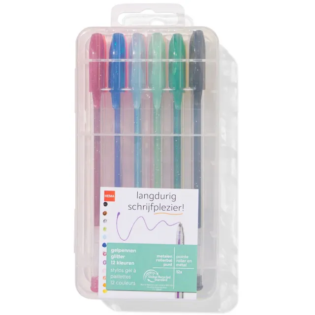 HEMA Glitter gelpennen - 12 stuks