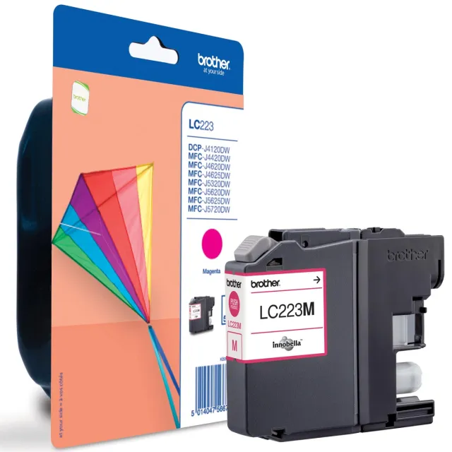 Brother inktcartridge, 600 pagina's, OEM LC-223M, magenta