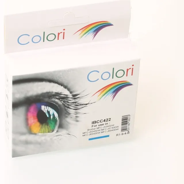 Colori huismerk inkt cartridge geschikt voor Brother LC422C Cyan MFC-J5340DW MFC-J5345DW MFC-J5740DW MFC-J6540DW MFC-J6940DW