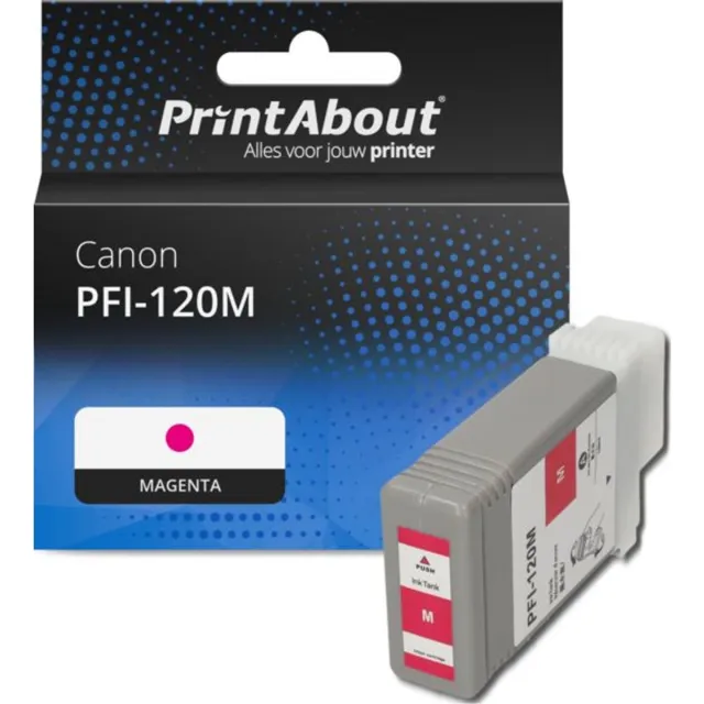 PrintAbout huismerk Inktcartridge PFI-120M Magenta geschikt voor Canon