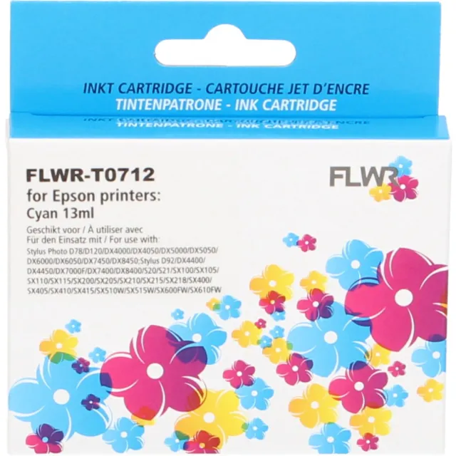 FLWR Cartridges / Epson T0712 / cyaan / Geschikt voor Epson
