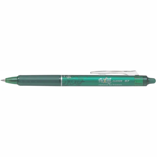 Pilot FriXion Ball Clicker roller, intrekbaar, medium punt, 0,7 mm, groen geel