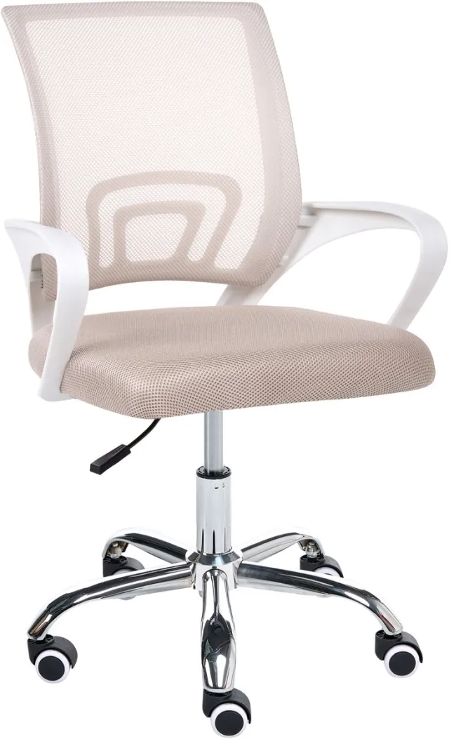 Beliani SOLID - Bureaustoel - Beige - Polyester