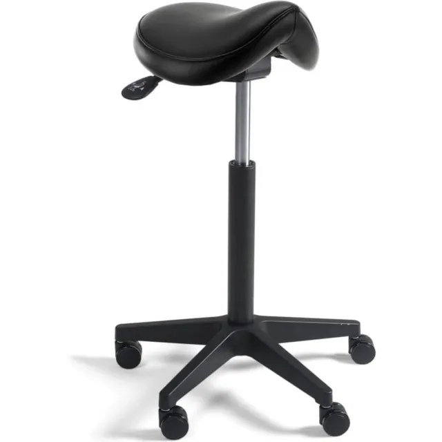 Workliving Zadelkruk Comfort - PVC Zitting - Nylon onderstel - Bureaukruk comfort - pvc - nylon