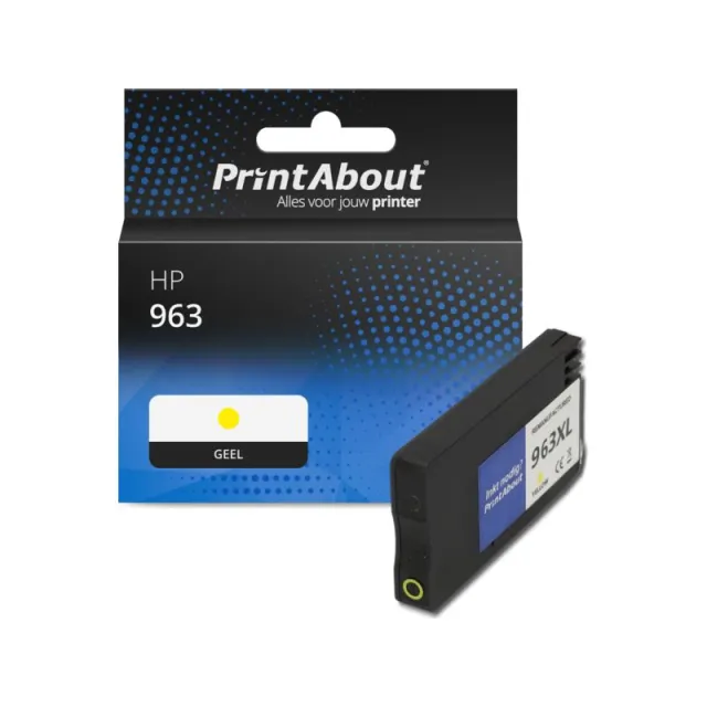PrintAbout huismerk Inktcartridge 963 (3JA25AE) Geel Geschikt voor HP