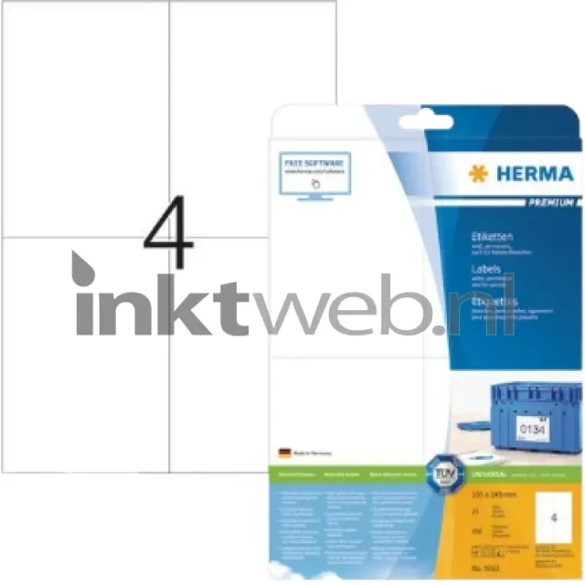 Herma 5063 Papieretiket 105 x 148mm (100 stuks) wit (Origineel)