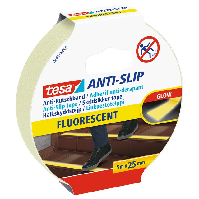 Tesa Anti-slip tape tesa® 5mx25mm fluoriserend