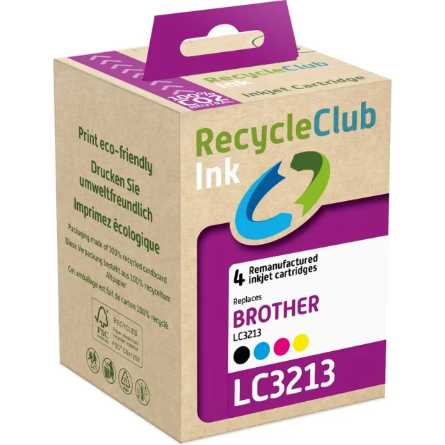 RECYCLECLUB K10199RC inktcartridge 4 stuk(s) Compatibel Zwart, Cyaan, Magenta, Geel Zwart;Cyaan;Magenta;Geel