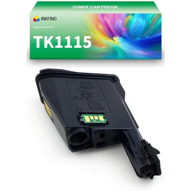 INKFIND TK1115 Zwart tonercartridge van 1 stuk compatibel met Kyocera TK1115 TK-1115 voor Kyocera FS-1041 FS-1220MFP FS-1320MFP 1-pack BK Zwart x1