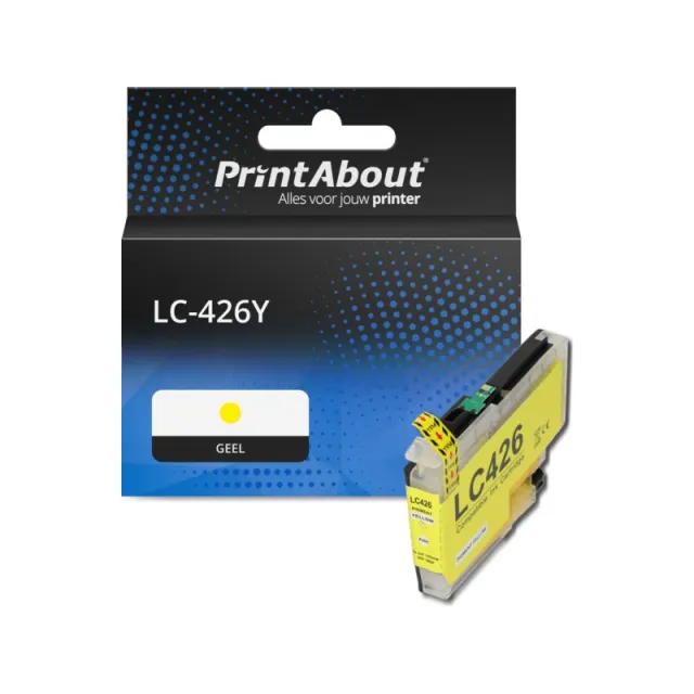 PrintAbout huismerk Inktcartridge LC-426Y Geel Geschikt voor Brother