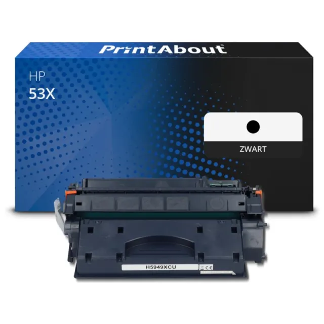 PrintAbout huismerk Toner 53X (Q7553X) Zwart Hoge capaciteit Geschikt voor HP