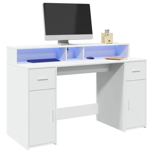 vidaXL Desk Wit 140 x 55 x 91 cm Engineered wood
