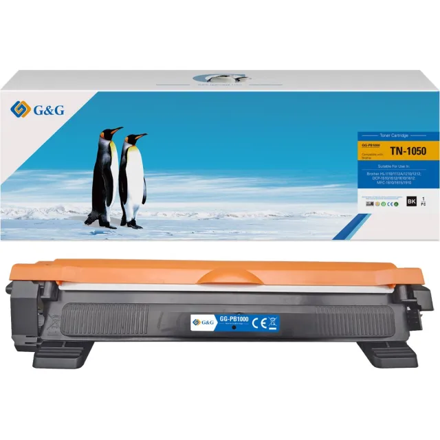 G&G TN1050 Huismerk Toner Geschikt voor Brother TN-1050 - Zwart