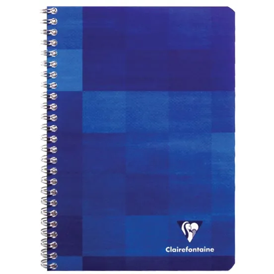 Clairefontaine schrift ft 16,5 x 21 cm, 120 bladzijden, gelijnd, met kantlijn blauw