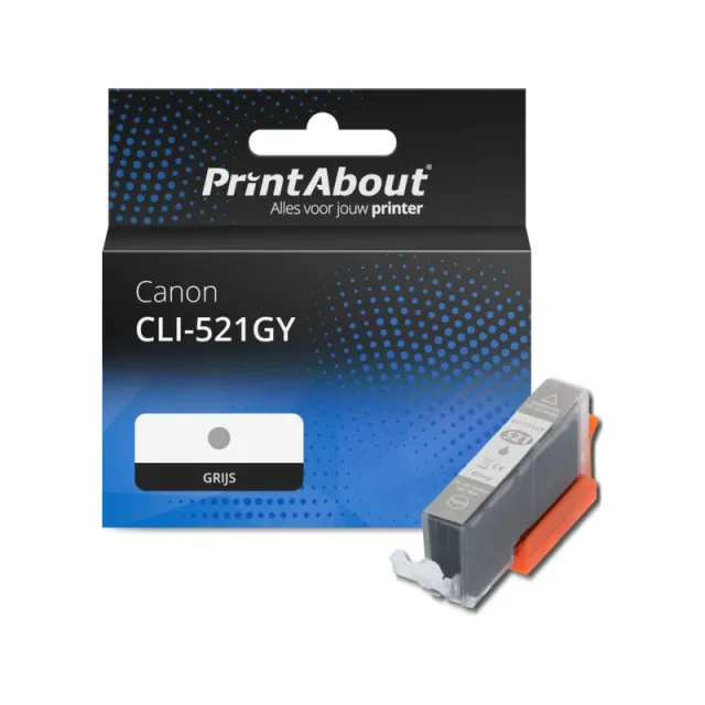 PrintAbout huismerk Inktcartridge CLI-521GY Grijs Geschikt voor Canon