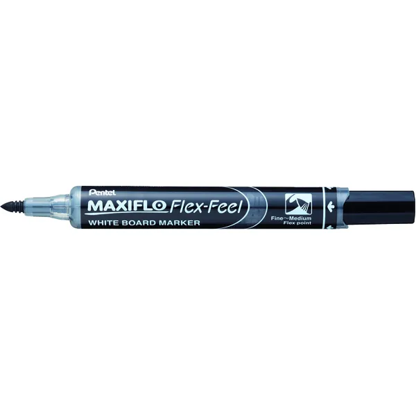 Pentel Whiteboardmarker Pentel MWL5SBF Maxiflo rond 1.5-4.5mm zwart