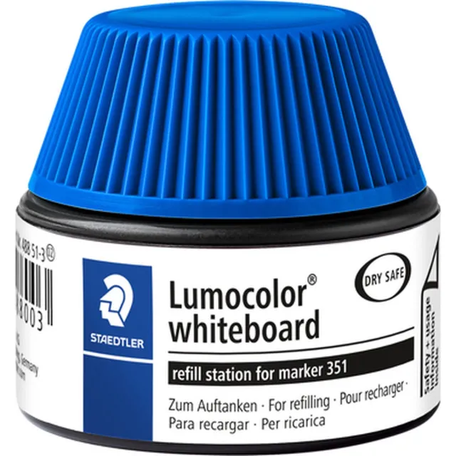 Staedtler Viltstiftvulling Staedtler Lumocolor whiteboard 30ml blauw