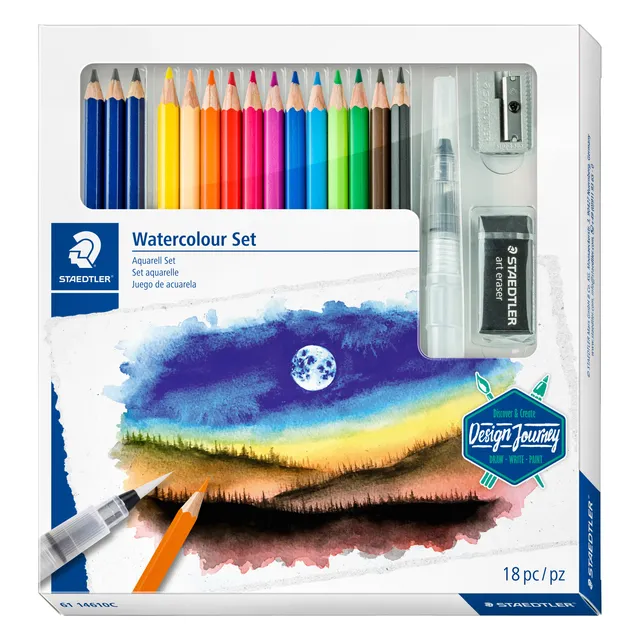 Staedtler Kleurpotlood Staedtler Design Journey watercolor aquarel 18-delig