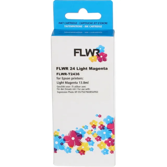 FLWR Inktcartridge / 24 / Licht Magenta - Geschikt voor Epson