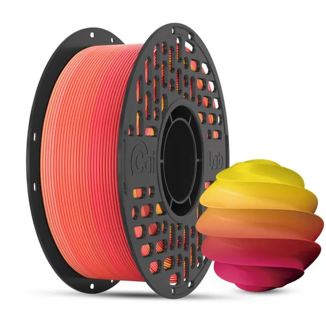 Cailab PLA Filament 1.75mm – Zijde Regenboog Kleurverloop – 1KG – Silk Rainbow 3D Printer Filament – Multicolor