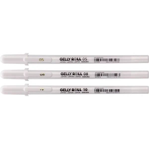 Sakura Gelschrijver Sakura Gelly Roll Classic set à 3 breedtes wit