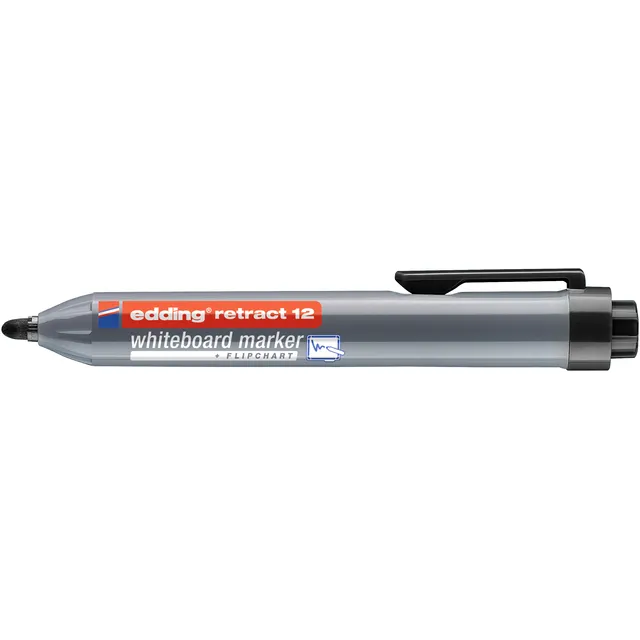Edding Whiteboardmarker edding 12 drukknop rond 1.5-3mm zwart