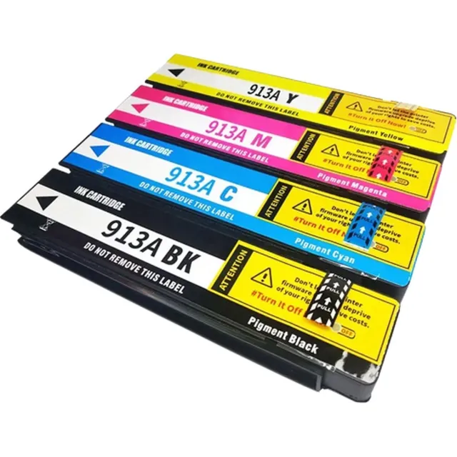 Inktkenners Inktcartridges Geschikt voor HP 913A | Multipack van 4 stuks Geschikt voor HP PageWide 352dw - 377dn - 377dw - Pro 452dn - HP MFP 477dw - HP MFP 477dwt Zwart, cyaan, magenta, geel