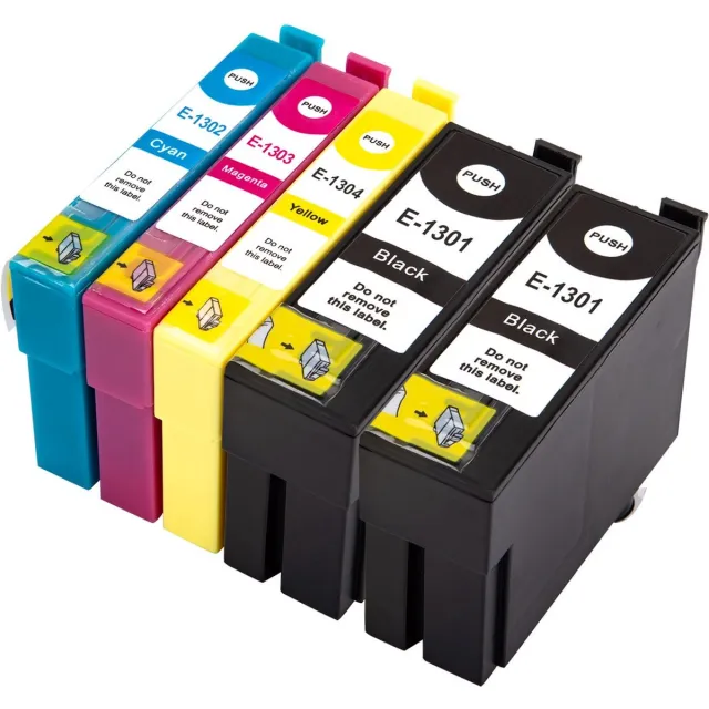 Inktkenners Inktcartridges Geschikt voor T1306/T1301-1304 | Multipack van 5 stuks Geschikt voor Epson WorkForce WF-3520DWF - 3540DTWF - Stylus SX525WD - SX535WD - Stylus Office BX320FW - BX525WD - BX625FWD - BX635FWD Multipack 5 stuks