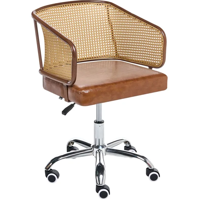 Beliani TUCSON - Bureaustoel - Bruin - Kunstleer