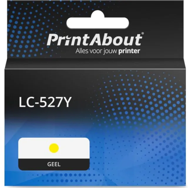 PrintAbout huismerk Inktcartridge LC-527Y Geel geschikt voor Brother