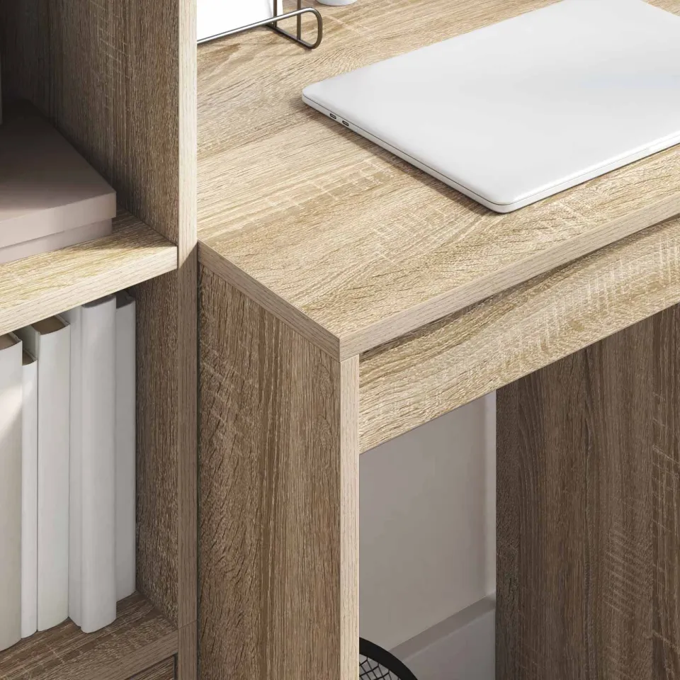 vidaXL Bureau Sonoma Eiken 105,5 x 50 x 127 cm 2 st, foto 3