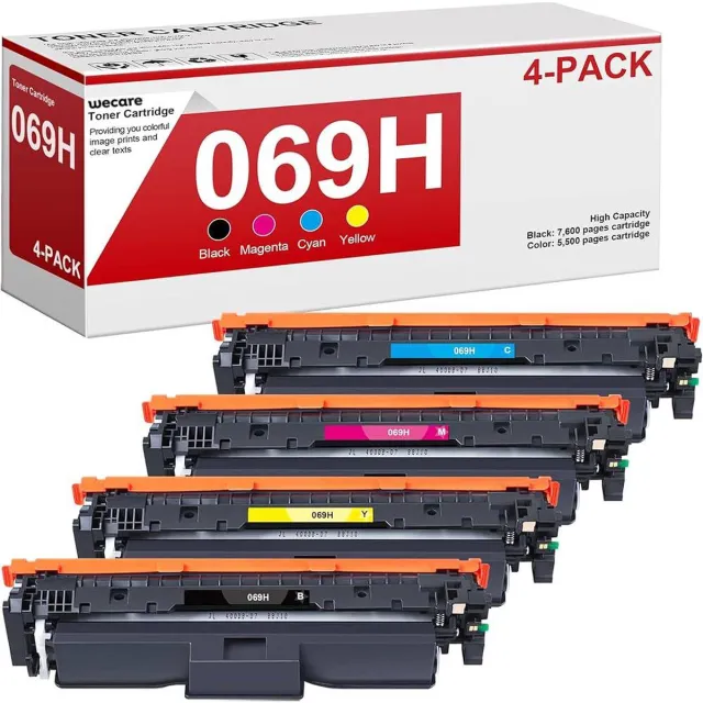 WeCare 4-pack | Huismerk set Toner (met chip) XXL voor Canon 069 / 069H I-Sensys LBP673Cdw MF752Cdw MF754Cdw Multipack 4 toners