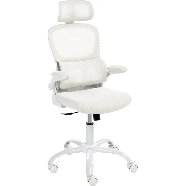 Beliani SOLIS - Bureaustoel - Wit - Mesh
