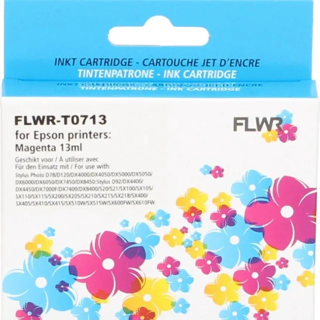 FLWR Cartridges / Epson T0713 / magenta / Geschikt voor Epson