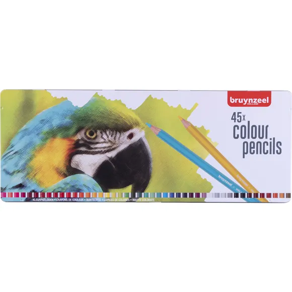 Bruynzeel Kleurpotloden Bruynzeel Creatives papegaai assorti blik à 45 stuks