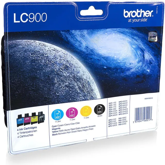 Brother LC900 Inktcartridge - Geel / Magenta / Cyaan / Zwart black