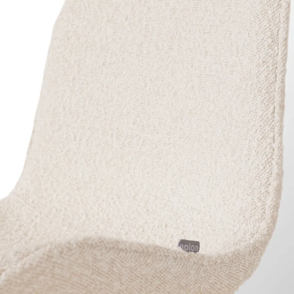 Nolon Nout-Fé bureaustoel bouclé beige - wit onderstel, foto 4