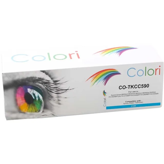 Colori huismerk toner geschikt voor Kyocera TK-590C cyan voor M6026cdn M6026cidn M6526cdn M6526cidn P6026cdn FS-C2026 FS-C2026MFP FS-C2126 FS-C2126MFP FS-C2526 FS-C2526MFP FS-C2626MFP FS-C5250DN TK590 C
